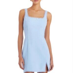 Amanda Uprichard Valetta Sky Blue A-Line Mini Dress M $238